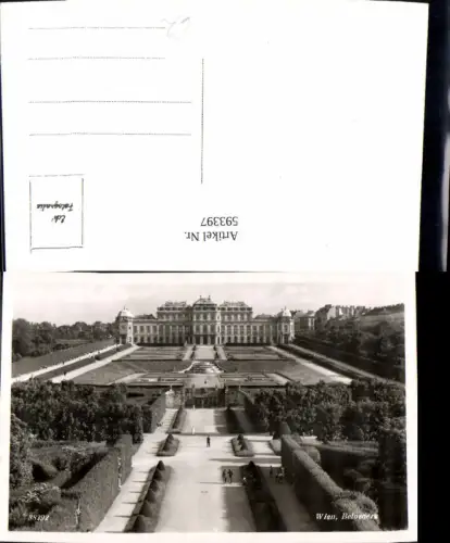 593397,Foto Ak Wien Landstraße Schloss Belvedere Vienna