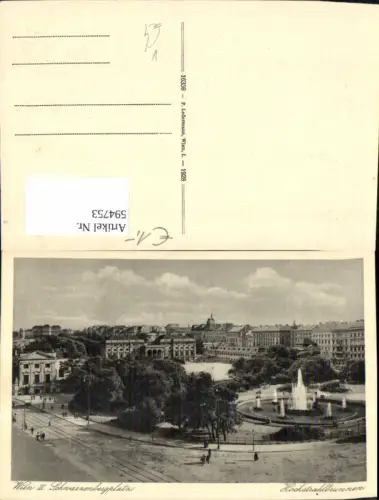 594753,Wien Landstraße Schwarzenbergplatz Hochstrahlbrunnen Vienna pub P. Ledermann 16358