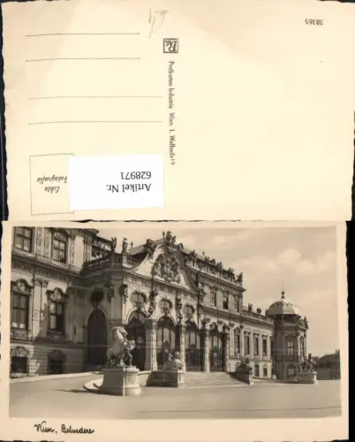 628971,Foto Ak Wien Vienna Landstraße Schloss Belvedere Portal