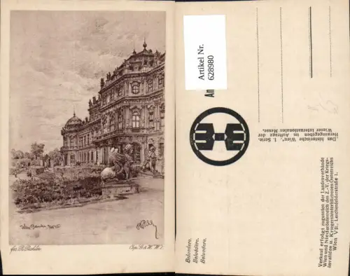 628980,Künstler Ak R. Pichler Wien Vienna Landstraße Schloss Belvedere