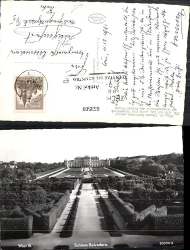 653509,Foto Ak Wien Vienna Landstraße Schloss Belvedere