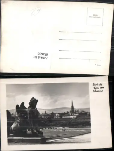 653680,Foto Ak Wien Vienna Landstraße Blick auf Wien v. Schloss Belvedere