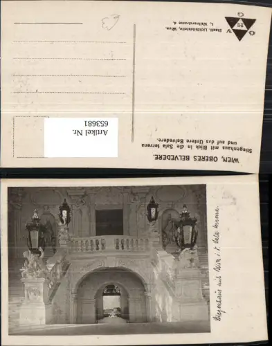 653681,Wien Vienna Landstraße Oberes Belvedere Stiegenhaus mit Blick in d. Sala terrena