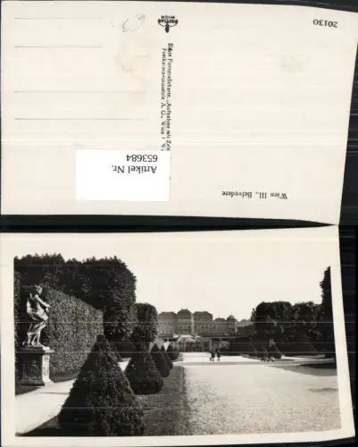 653684,Wien Vienna Landstraße Schloss Belvedere mit Garten