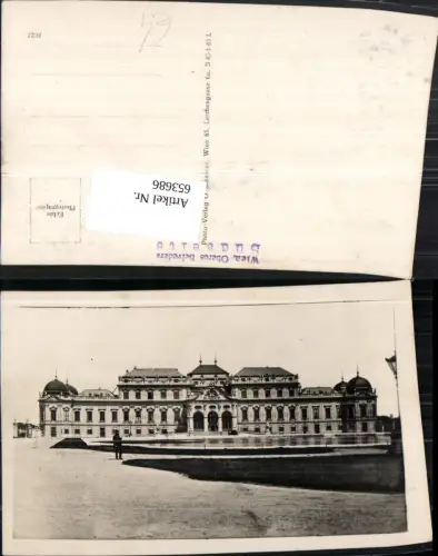 653686,Foto Ak Wien Vienna Landstraße Oberes Belvedere Südseite