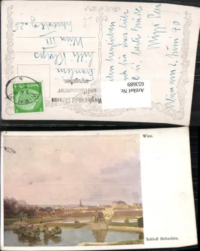 653689,Künstler Ak Wien Vienna Landstraße Schloss Belvedere