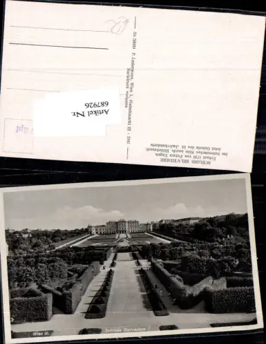 687926 Wien Landstraße Schloss Belvedere