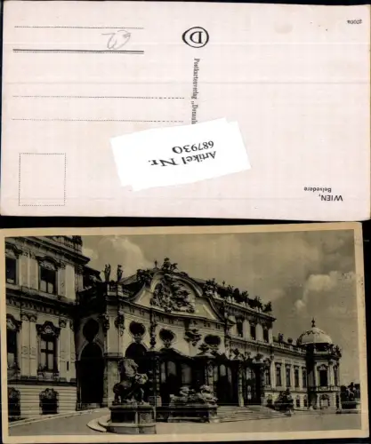 687930 Wien Landstraße Schloss Belvedere