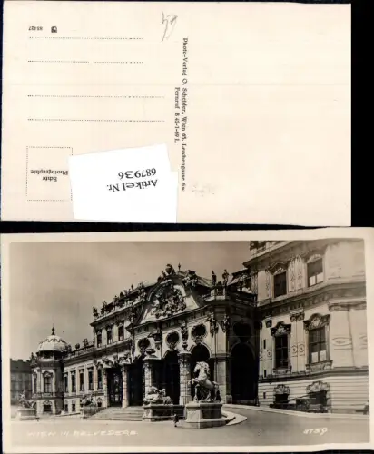 687936 Wien Landstraße Schloss Belvedere