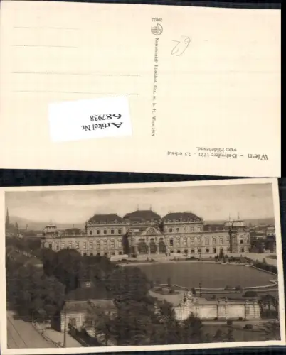 687938 Wien Landstraße Schloss Belvedere