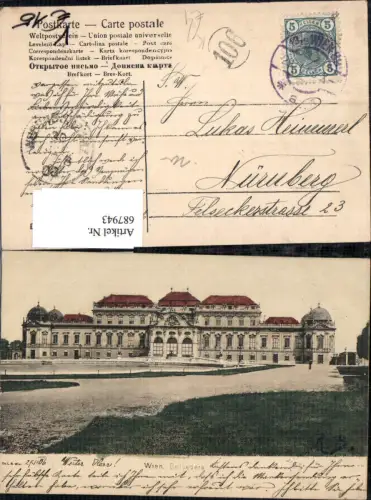 687943 Wien Landstraße Schloss Belvedere