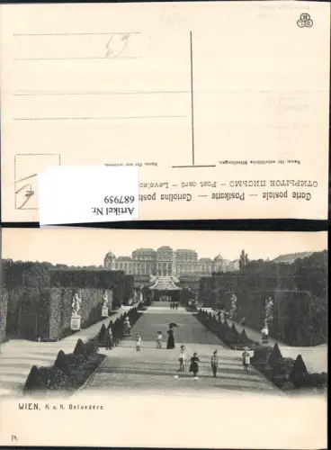 687959 Wien Landstraße Schloss Belvedere