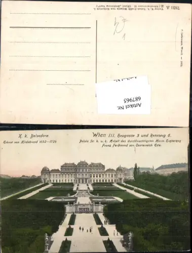 687965 Wien Landstraße Schloss Belvedere
