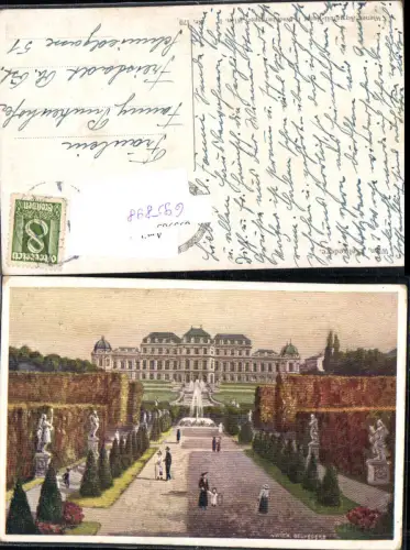 695898 Künstler AK Wien Landstraße Belvedere