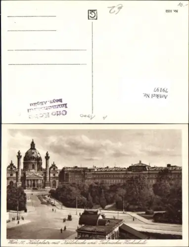 79197,Wien 4 Wieden Karlsplatz mit Karlskirche Kirche und technischer Hochschule