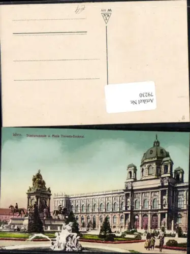 79230,Wien 4 Wieden Staatsmuseum u. Maria Theresia Denkmal Detailansicht