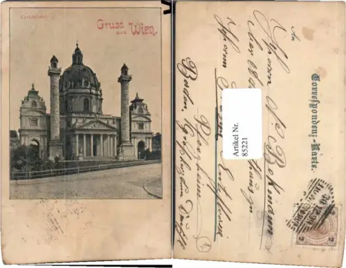 85221,Wien 4 Wieden Carlskirche karlskirche 1899