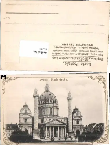 85223,Wien 4 Wieden Karlskirche Jugendstil