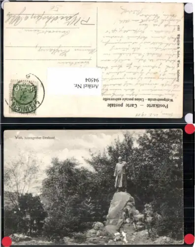 94504,Wien Wieden Anzengruber Denkmal 1908