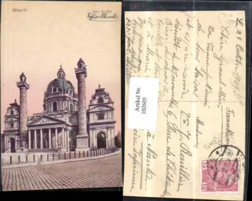 102605,Wien Wieden Karl-Kirche 1909