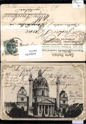 166116,Wien 4 Wieden Karlskirche 1904