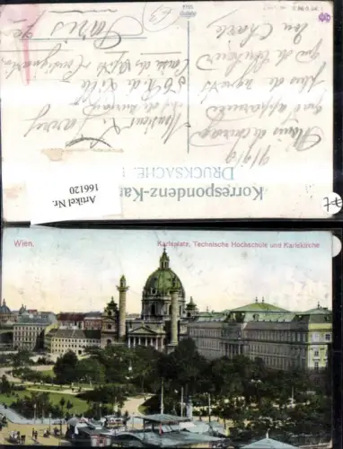 166120,Wien 4 Wieden Karlsplatz Technische Hochschule u. Karlskirche