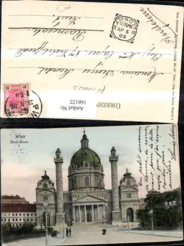 166122,Wien 4 Wieden Karlskirche 1905