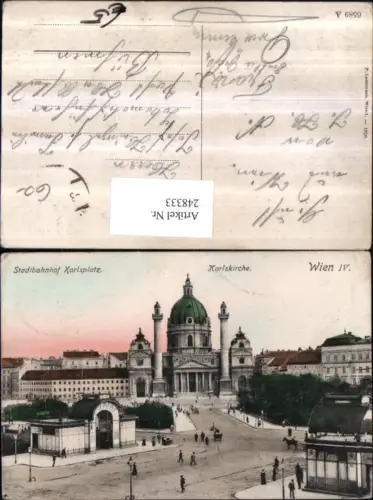 248333,Wien Wieden Karlskirche u. Stadtbahnhof Karlsplatz