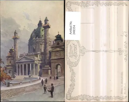 248354,Künstler AK R. Preuss Wien Wieden Karlskirche Kirche pub Brüder Kohn B.K.W.I. 857/1