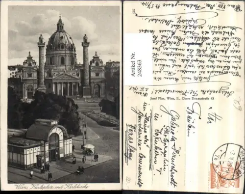 248363,Wien Wieden Karlsplatz Bahnhof m. Karlskirche Kirche