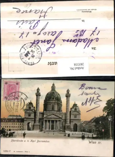 285338,Wien Wieden Pfarrkirche zum hl. Karl Borromäus Karlskirche