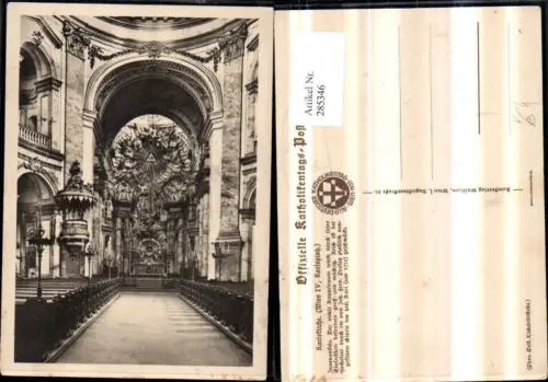 285346,Wien Wieden Karlskirche Kirche Innenansicht pub Offizielle Katholikentags-Postkarte