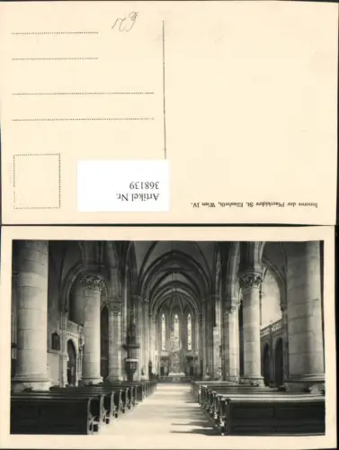 368139,Wien Wieden Pfarrkirche Kirche St. Elisabeth Innenansicht