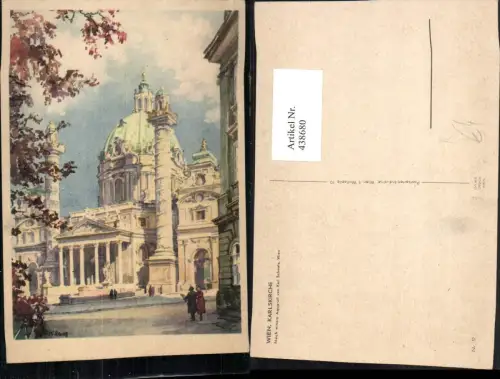 438680,Künstler AK Karl Schwetz Wien Wieden Karlskirche Kirche