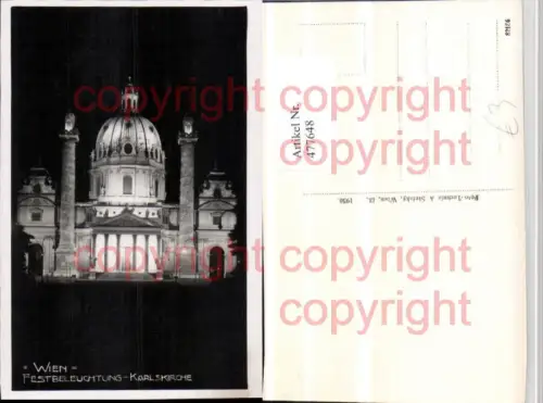 477648,Wien Wieden Karlskirche Kirche Festbeleuchtung
