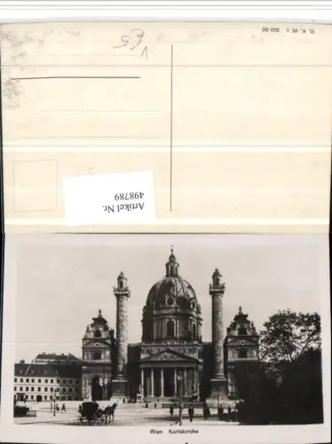 498789,Wien Wieden Karlskirche Kirche pub B.K.W.I. 392/30