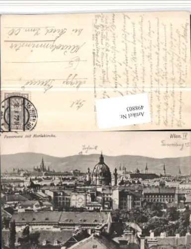 498803,Wien Wieden Panorama m. Karlskirche Kirche
