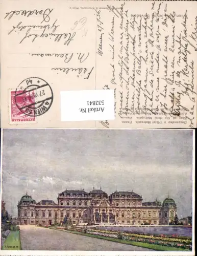 532841,tolle Künstler AK E. Graner Wien 4 Wieden Belvedere