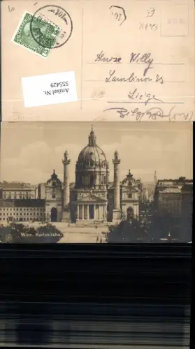 555429,tolle Foto-AK Wien Wieden Karlskirche pub NPG