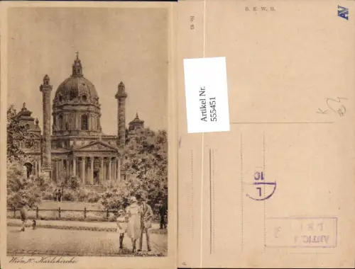 555451,Künstler AK Wien Wieden Karlskirche