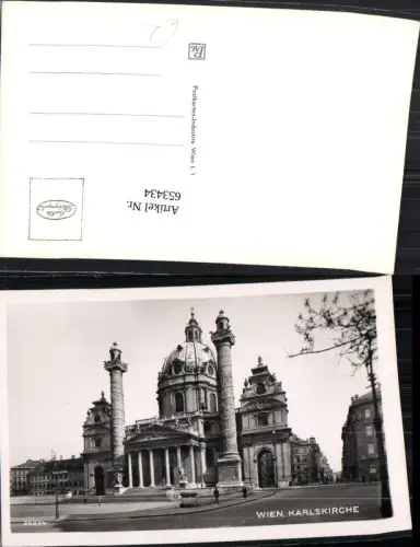 653434,Foto Ak Wien Vienna Wieden Karlskirche