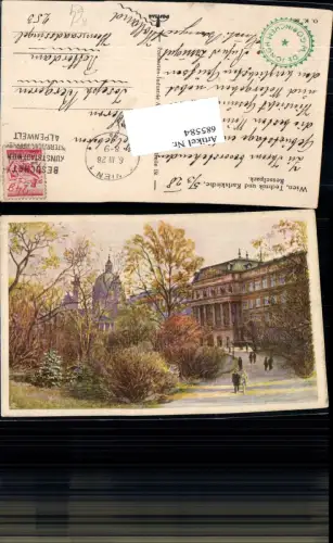 685584 Künstler AK Wien Wieden Karlskirche Resselpark Technik