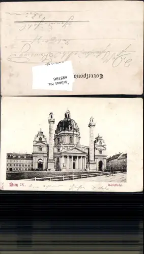 685586 Wien Wieden Karlskirche Karlsplatz 1900
