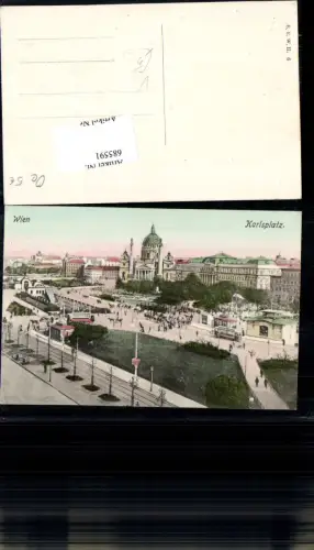 685591 Wien Wieden Karlskirche Karlsplatz Station Tram Straßenbahn