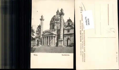 685626 Wien Wieden Karlskirche Karlsplatz pub B.K.W.I. 157