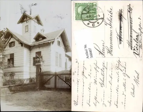 568407,Foto-AK Wien Villa in Margareten 1914 Familie Scheibe Karl
