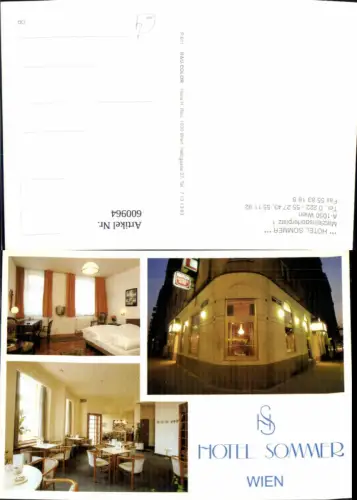 600964,Mehrbild Ak Wien Vienna Margareten Hotel Sommer