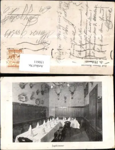 150611,Wien Mariahilf Josef Dörners Restaurant St Hubertus Innen Jagdzimmer Mariahilfer Straße