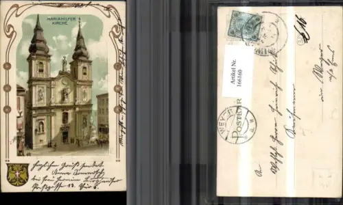 166160,Wien 6 Mariahilf Präge Ak Mariahilfer Kirche