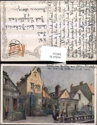248316,Künstler AK Wien Mariahilf Ratzenstadel Brunnen pub Brüder Kohn B.K.W.I. 796/2